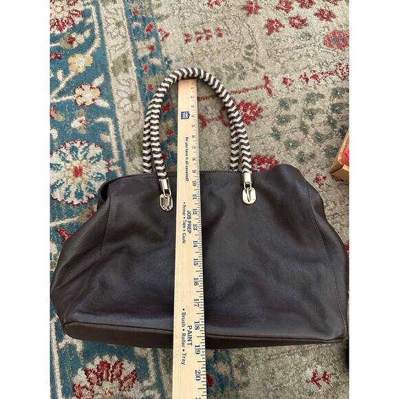 Cole Haan Women's Brown Leather Bethany Weave Tote Bag - Picture 9 of 9